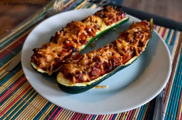 Zucchini Boats Vegetarian Air Fryer Recipe